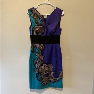 Trina Turk Blue Dress with Lacey Design